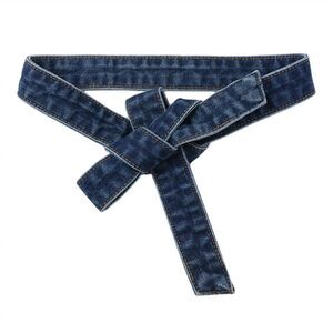 6878 Women Denim Waist Belt Self Tie Band Jean Rope For Pants